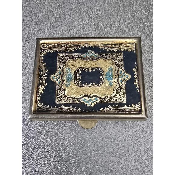 Decorative Vintage Style Pill Box Metal Trinket Box - Picture 1 of 6
